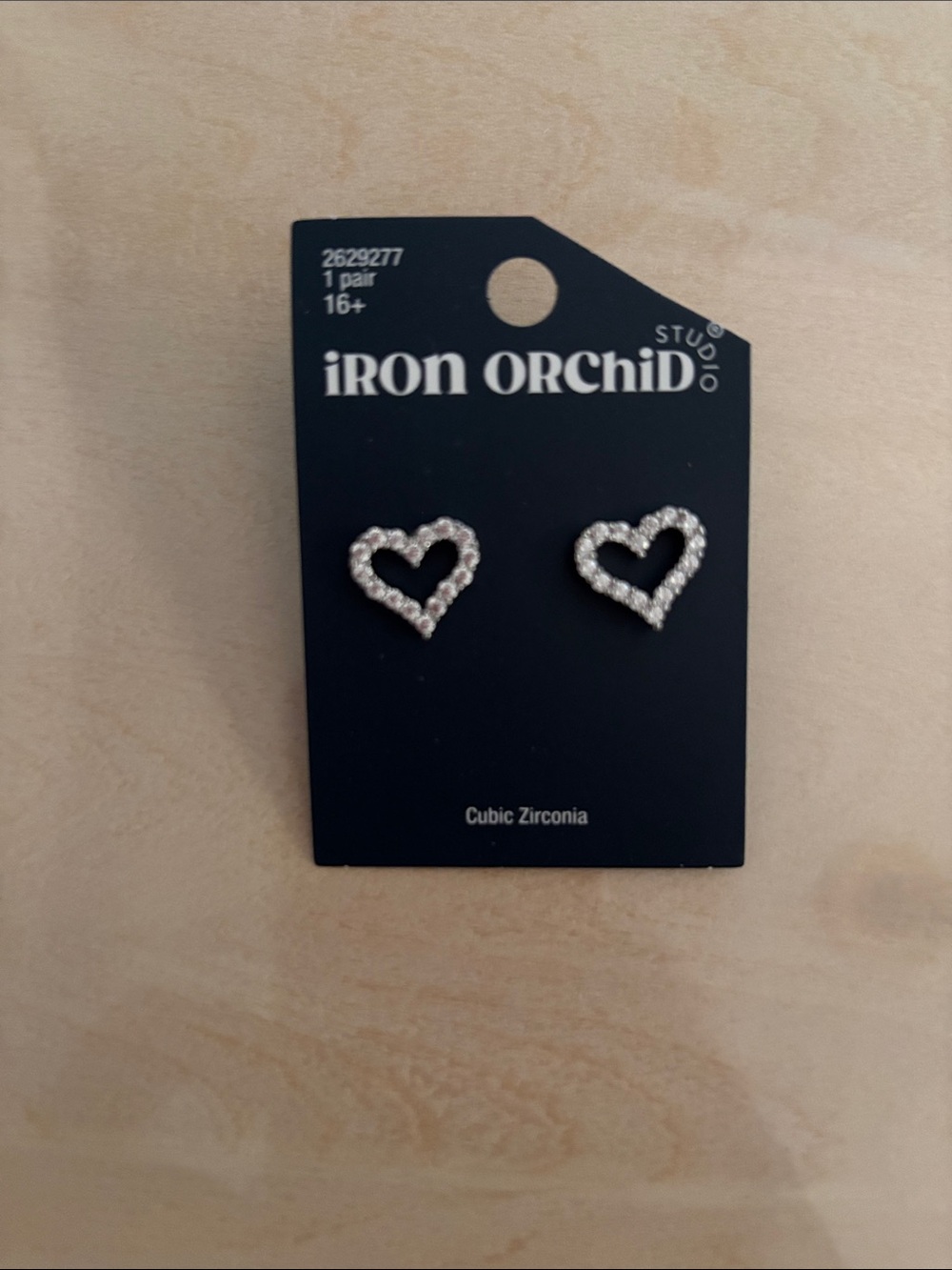 Clear Back Stud Earring Backs on Black Display Card